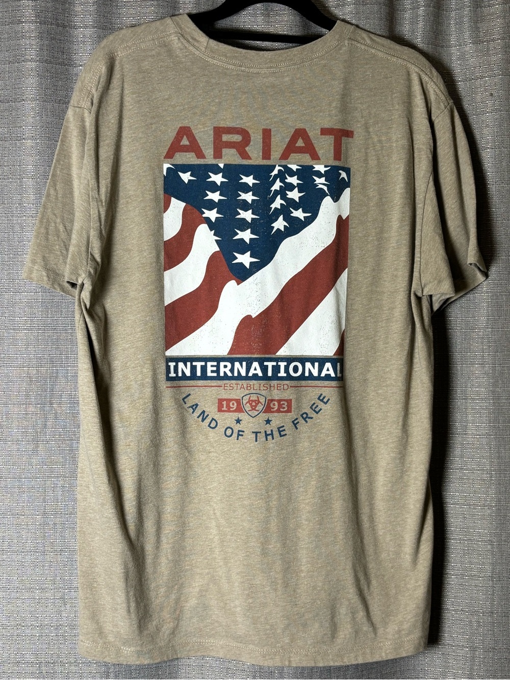 Ariat International Men’s M Land of the Free American Flag Western Graphic Tee